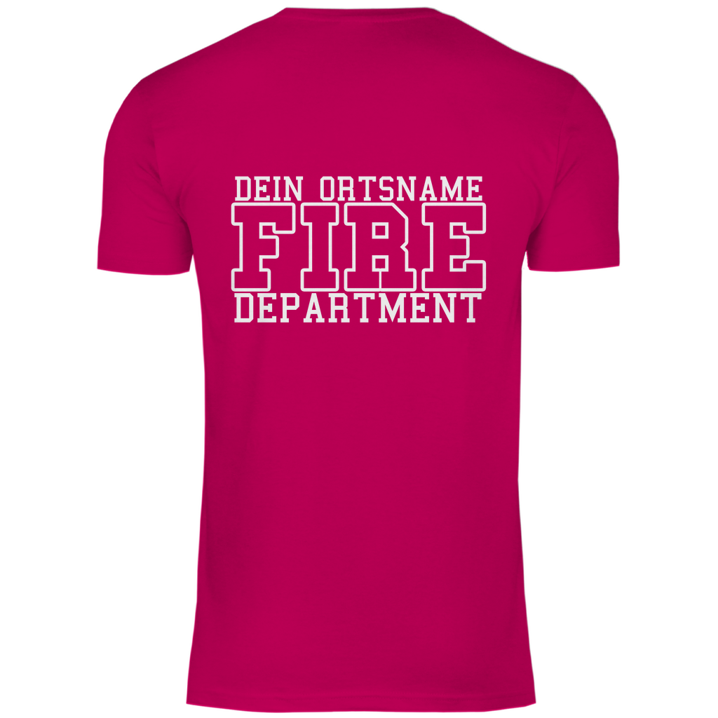 Herren T-Shirt - Fire Department (Personalisierbar)
