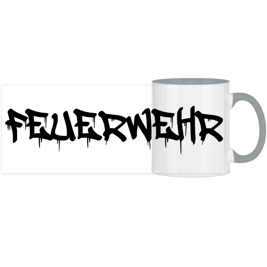 Panorama Tasse zweifarbig - Feuerwehr Marker