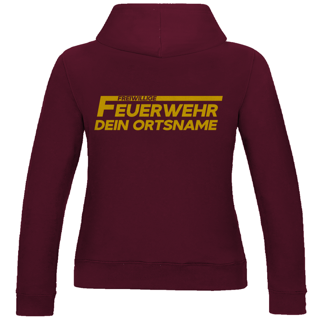 Damen Hoodie - Freiwillige Feuerwehr Gelb (Personalisierbar)