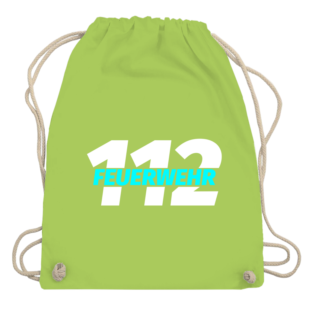 Turnbeutel - 112 Feuerwehr Blau