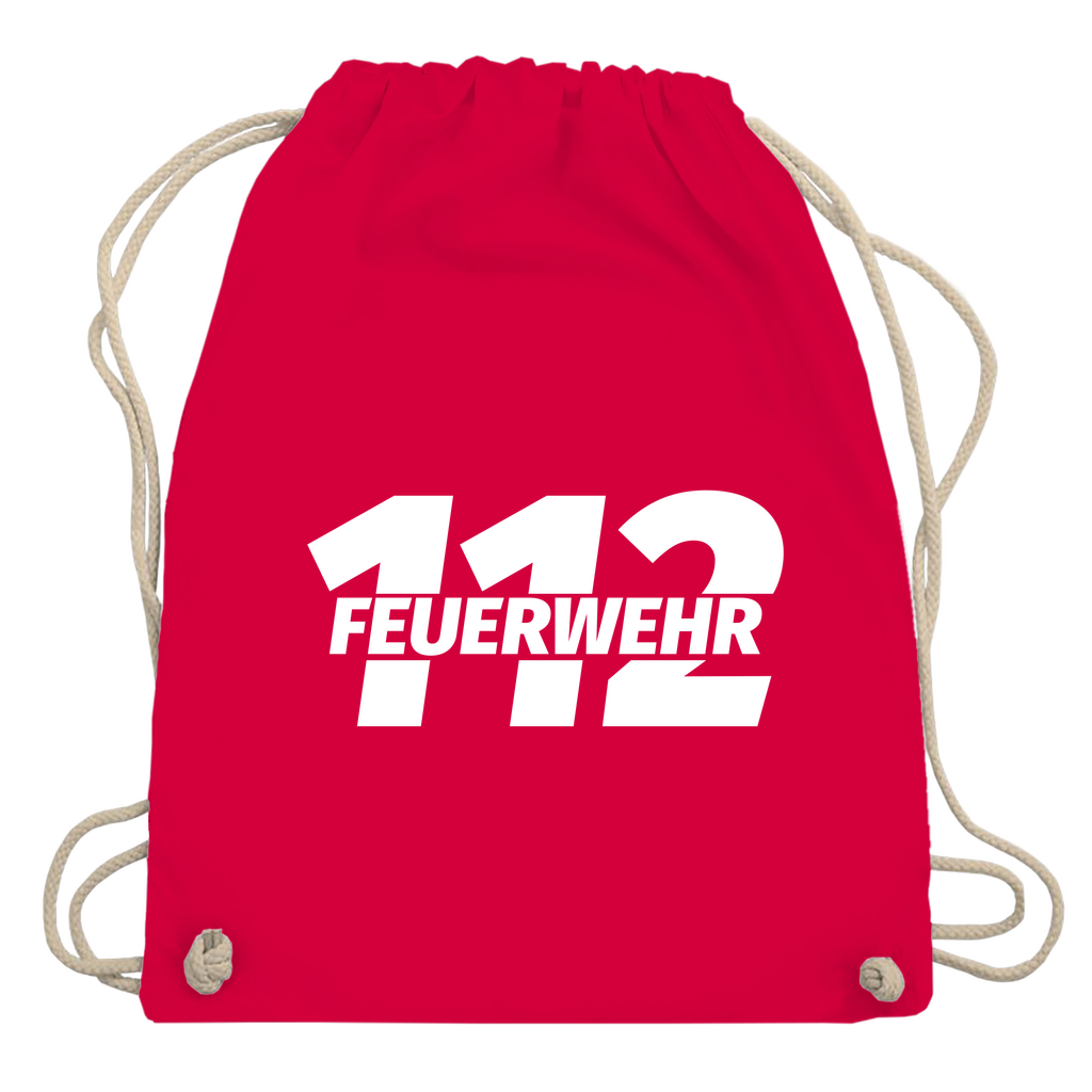 Turnbeutel - 112 Feuerwehr Weiß