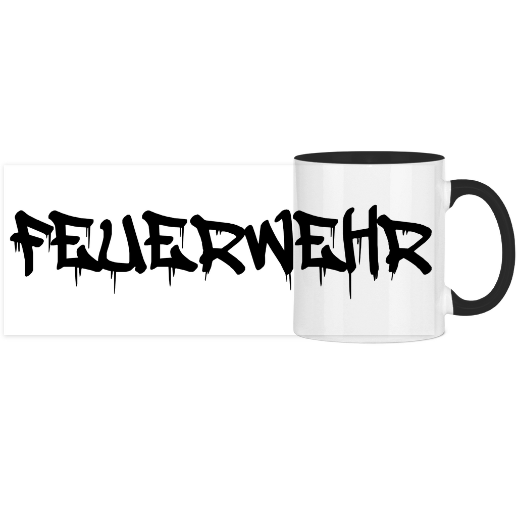 Panorama Tasse zweifarbig - Feuerwehr Marker