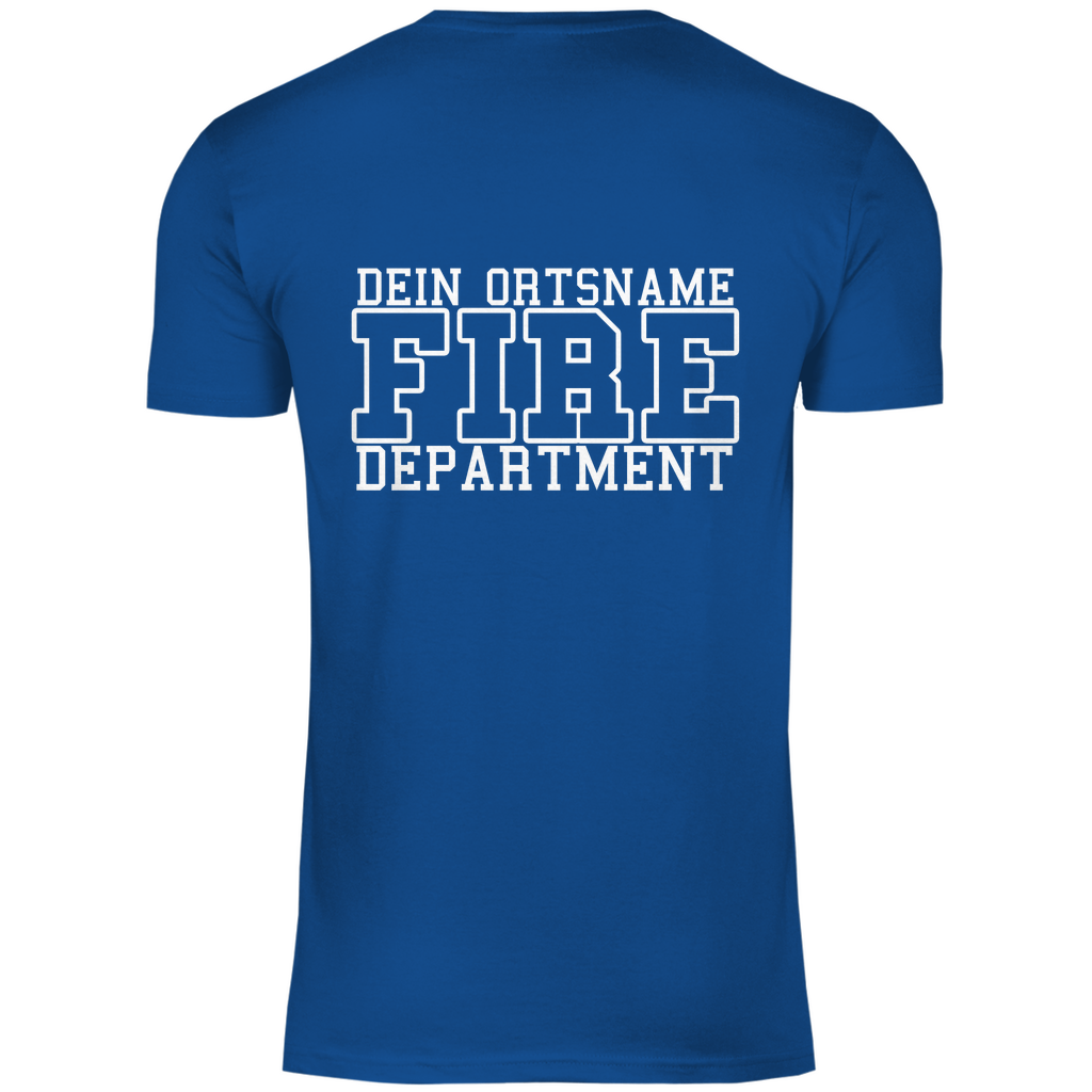 Herren T-Shirt - Fire Department (Personalisierbar)