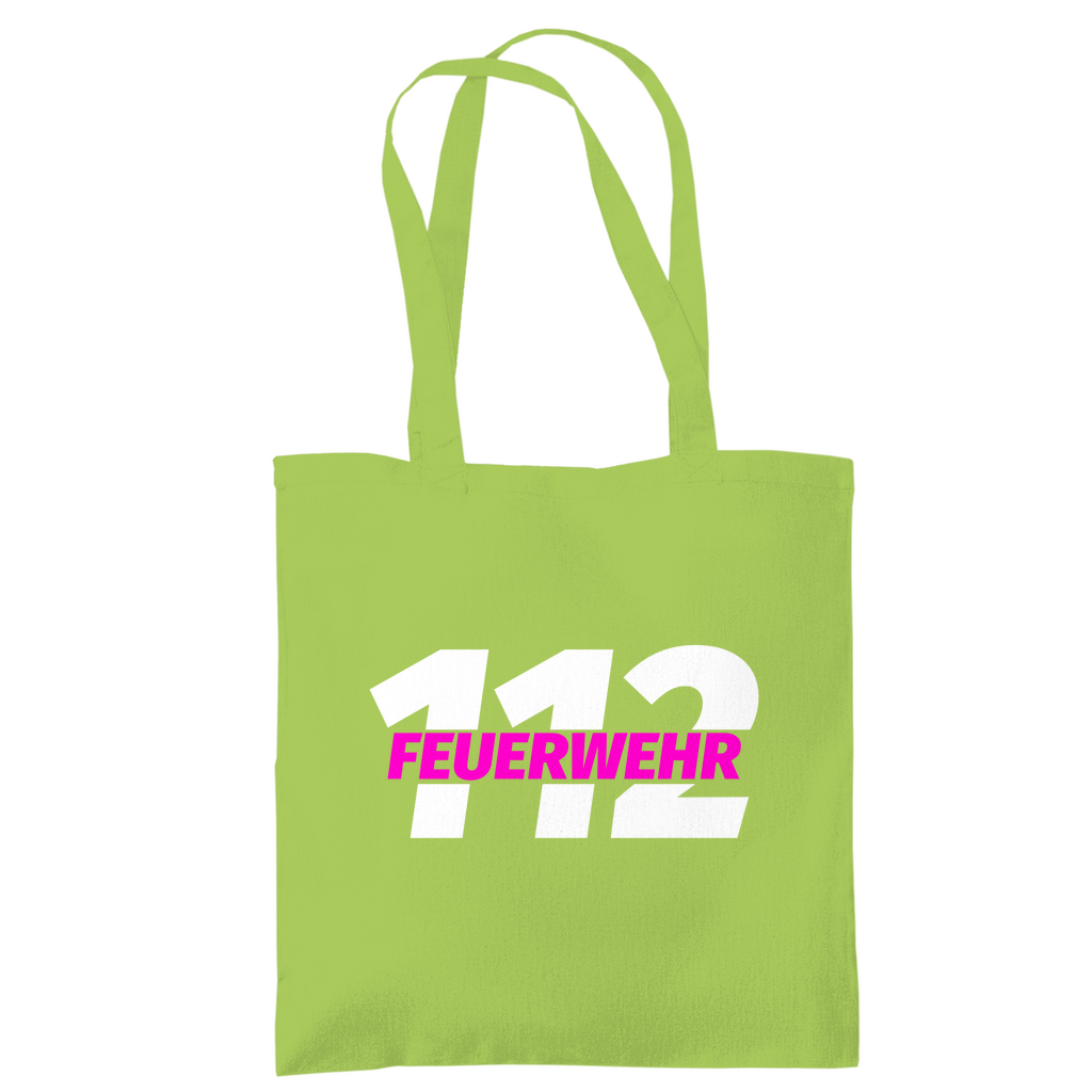 Tragetasche - 112 Feuerwehr Pink