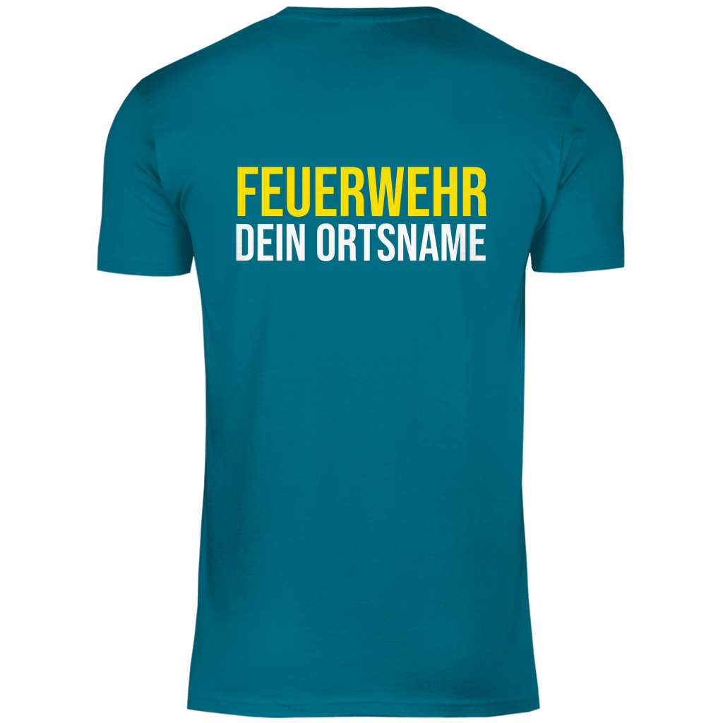 Herren T-Shirt - Feuerwehr Schriftzug (Personalisierbar)