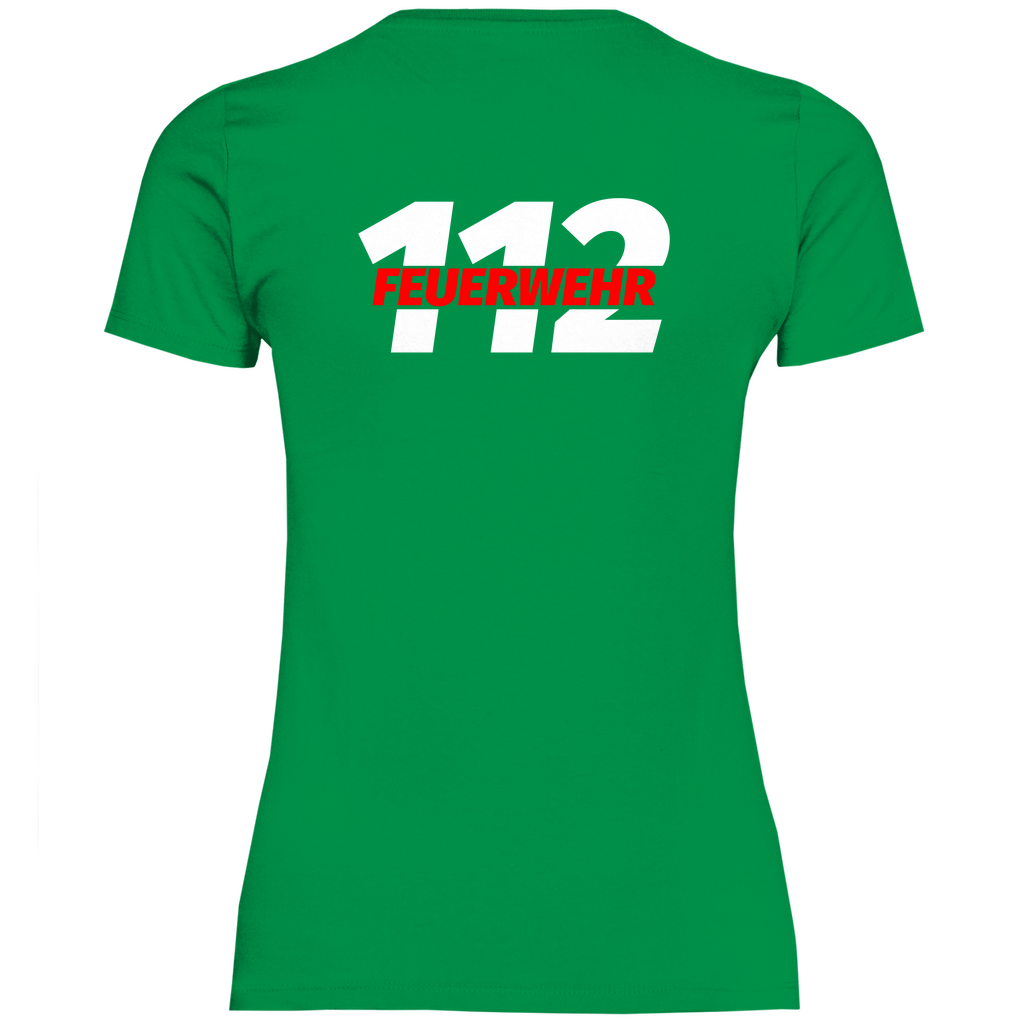Damen T-Shirt - 112 Feuerwehr Rot