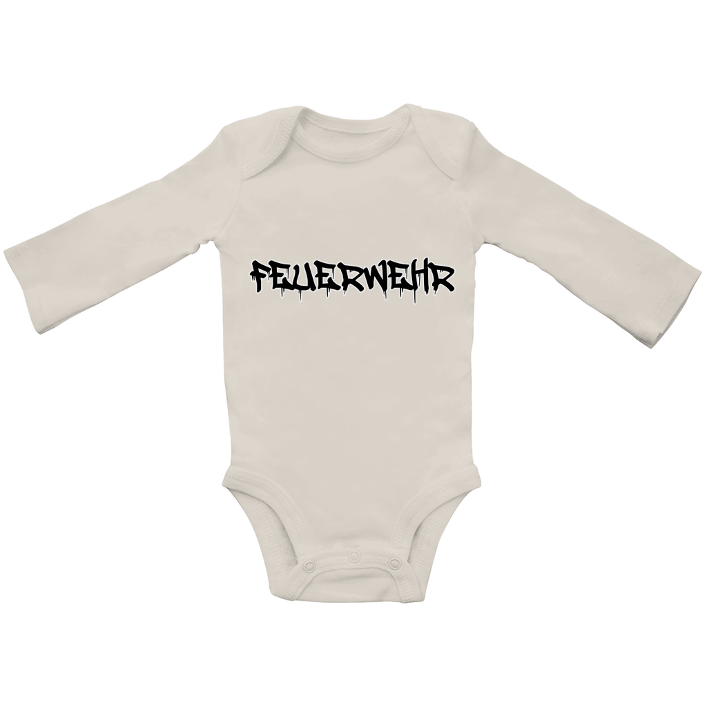 Baby Bio Bodysuite Langarm - Feuerwehr Marker