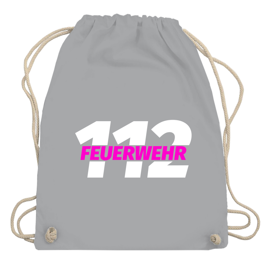Turnbeutel - 112 Feuerwehr Pink