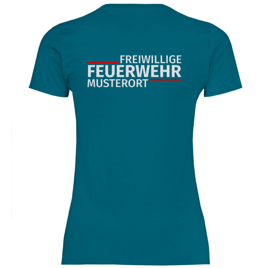 Damen T-Shirt - Modern Freiwillige Feuerwehr (Personalisierbar)