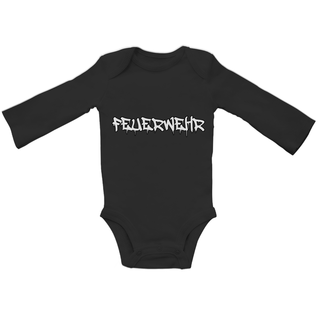 Baby Bio Bodysuite Langarm - Feuerwehr Marker