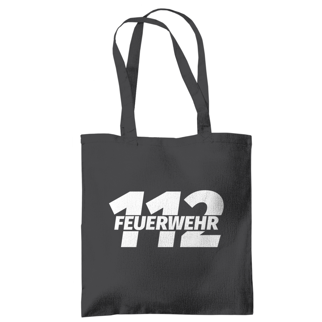 Tragetasche - 112 Feuerwehr Weiß