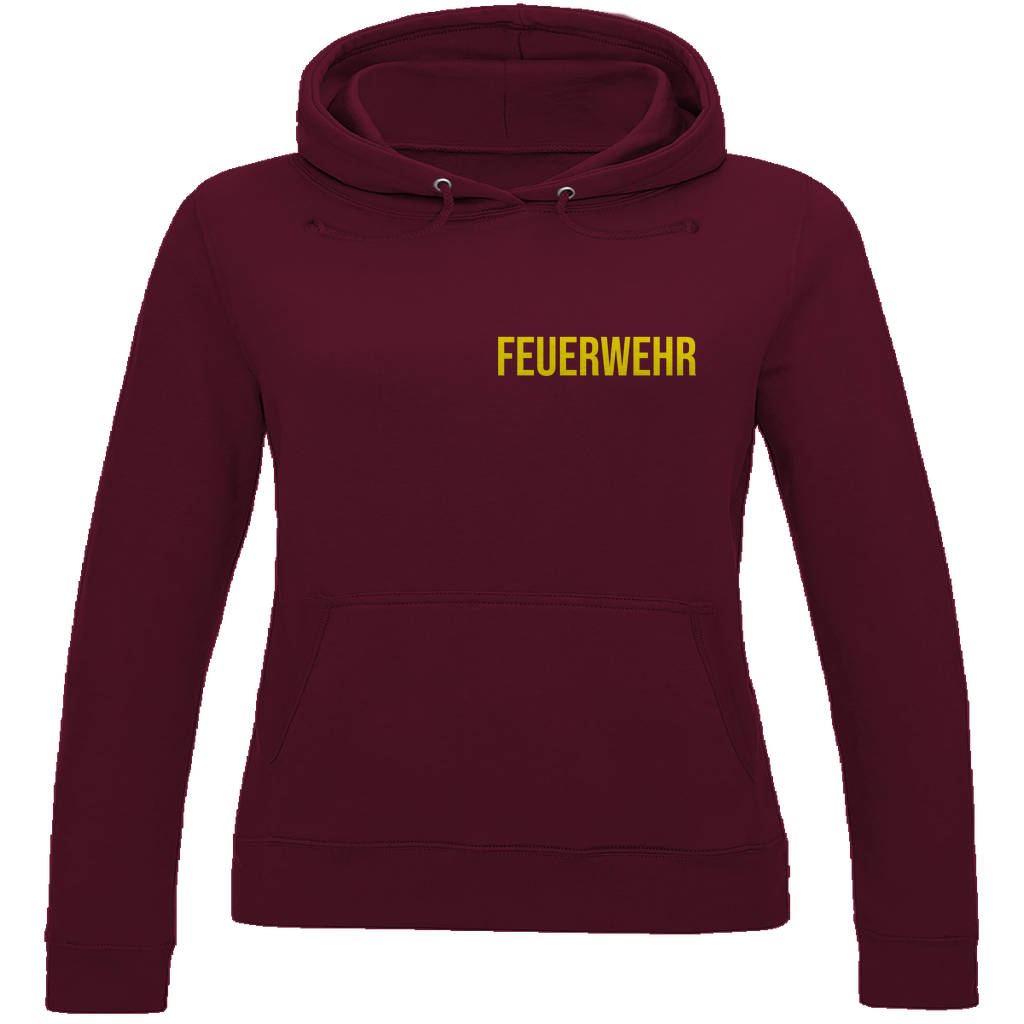 Damen Hoodie - Feuerwehr Schriftzug (Personalisierbar)