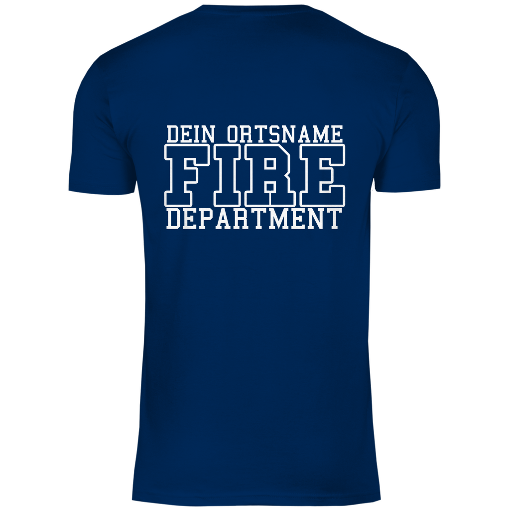 Herren T-Shirt - Fire Department (Personalisierbar)
