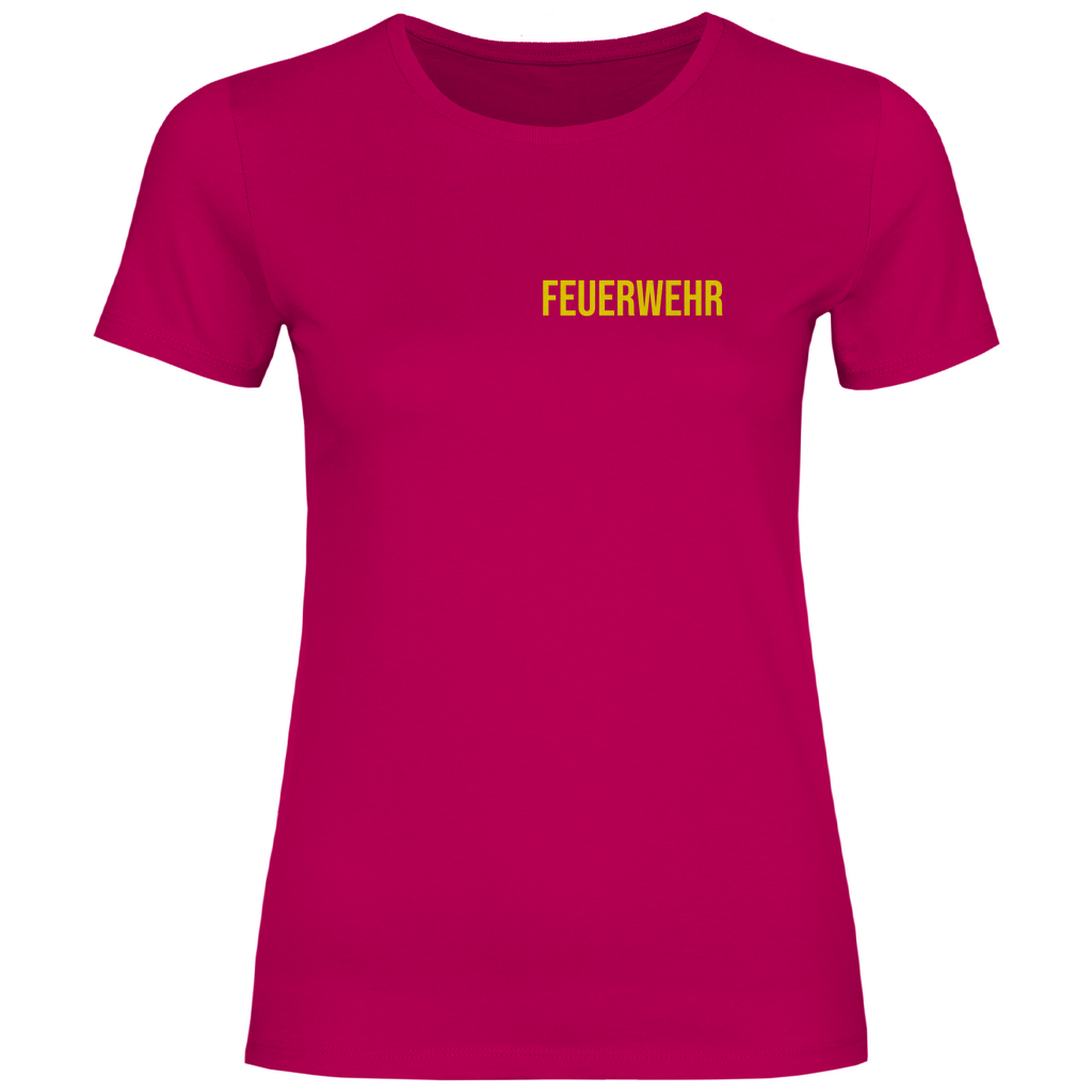 Damen T-Shirt - Feuerwehr Schriftzug (Personalisierbar)
