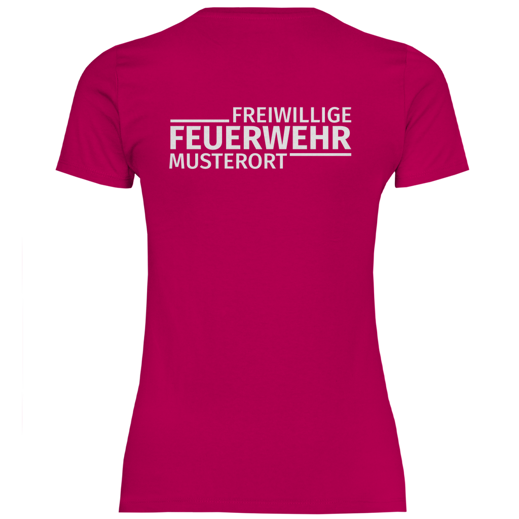 Damen T-Shirt - Modern Freiwillige Feuerwehr (Personalisierbar)