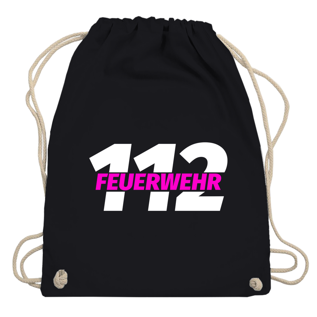 Turnbeutel - 112 Feuerwehr Pink