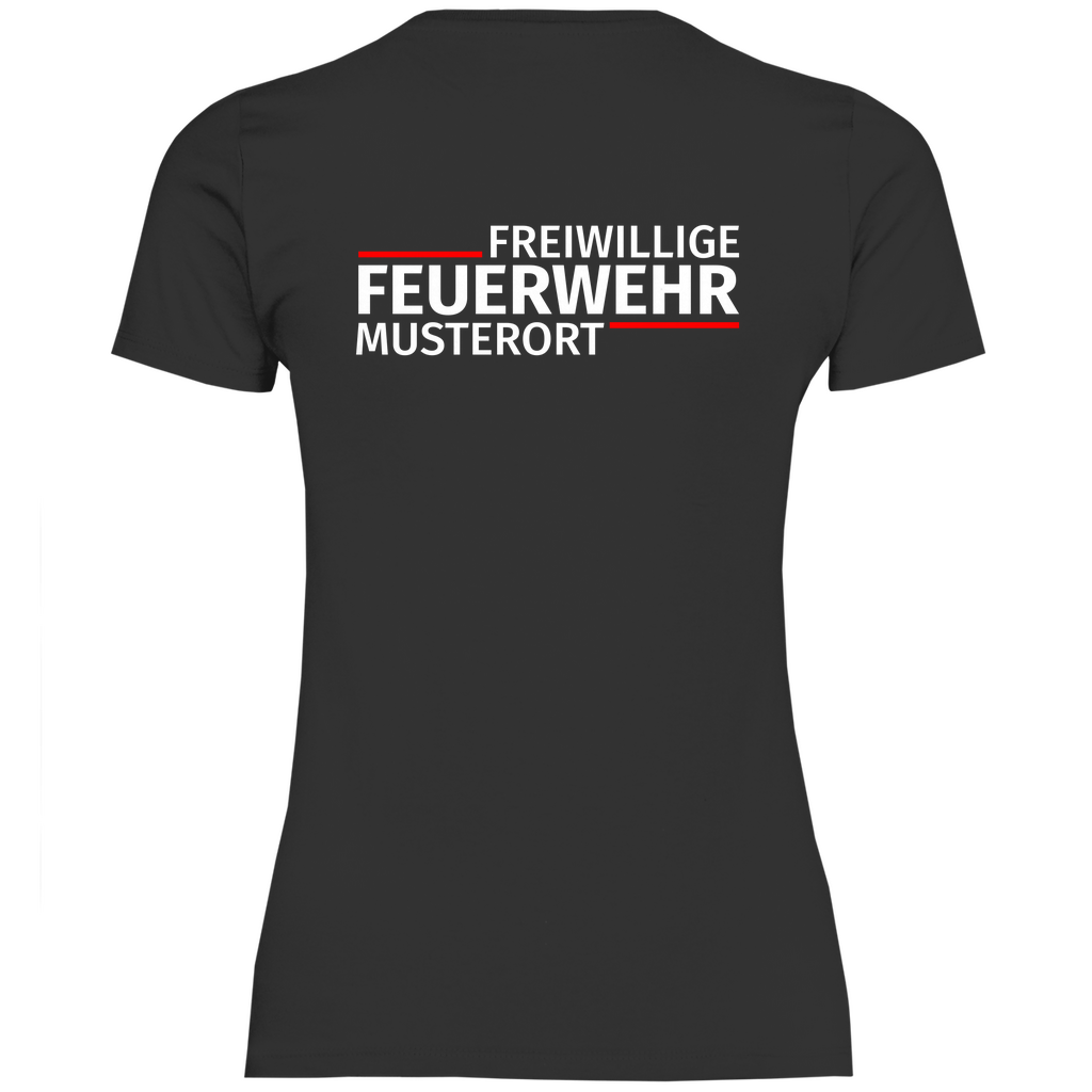 Damen T-Shirt - Modern Freiwillige Feuerwehr (Personalisierbar)