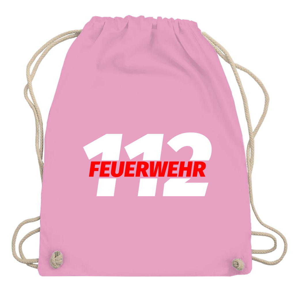 Turnbeutel - 112 Feuerwehr Rot