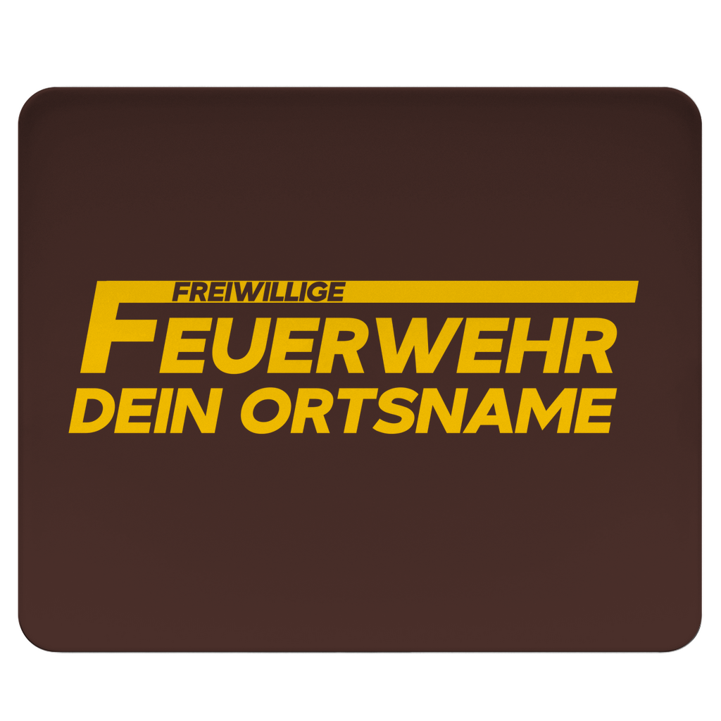 Mousepad - Freiwillige Feuerwehr Gelb (Personalisierbar)