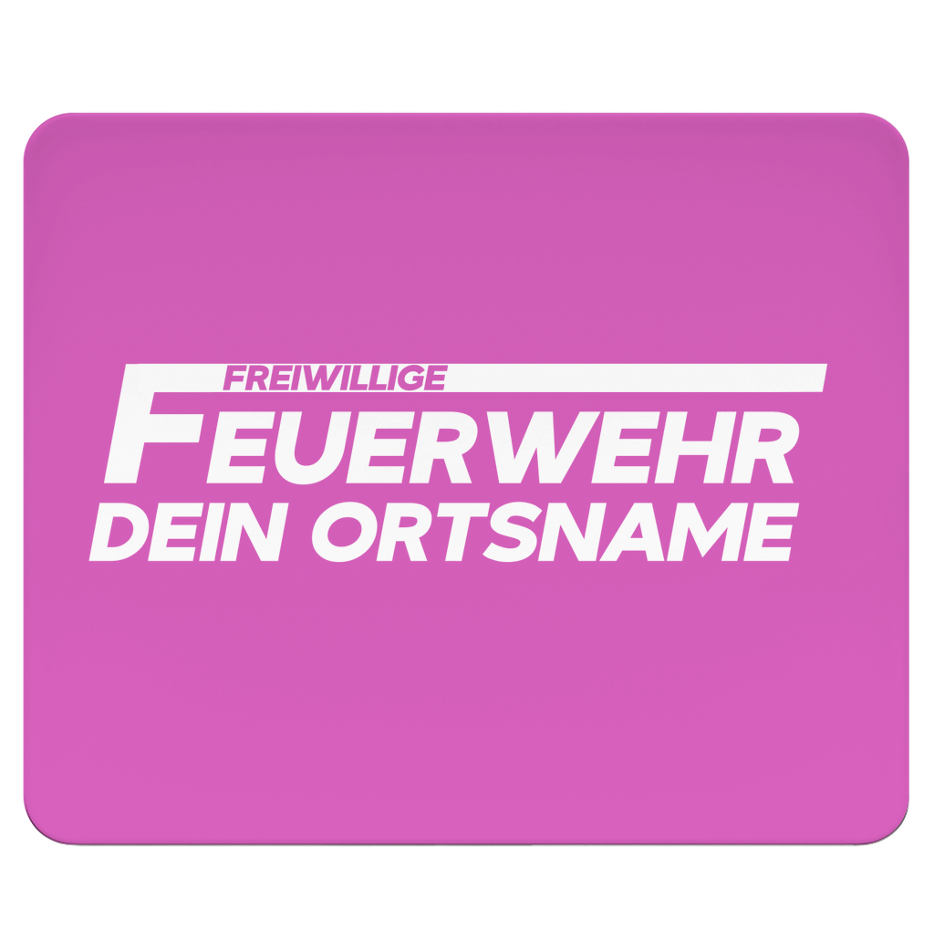 Mousepad - Freiwillige Feuerwehr Weiß/Schwarz (Personalisierbar)