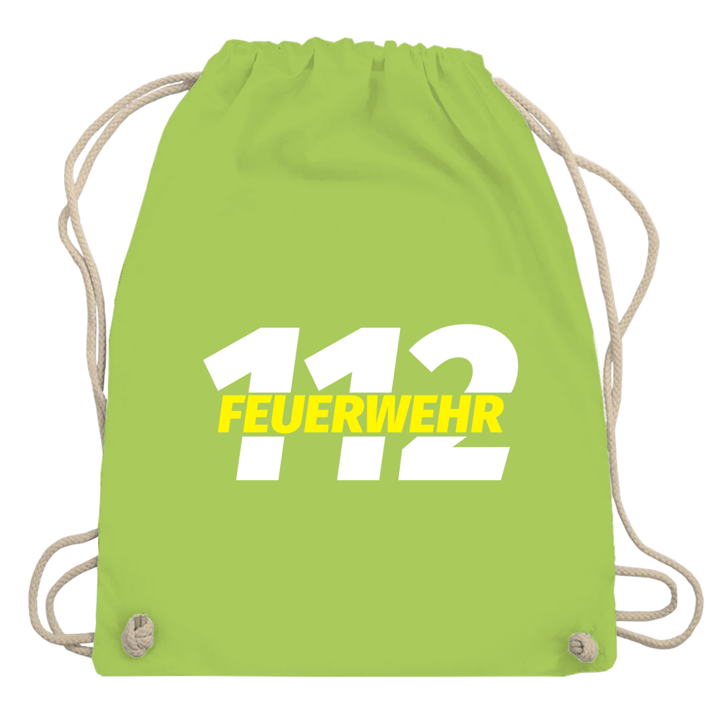 Turnbeutel - 112 Feuerwehr Gelb
