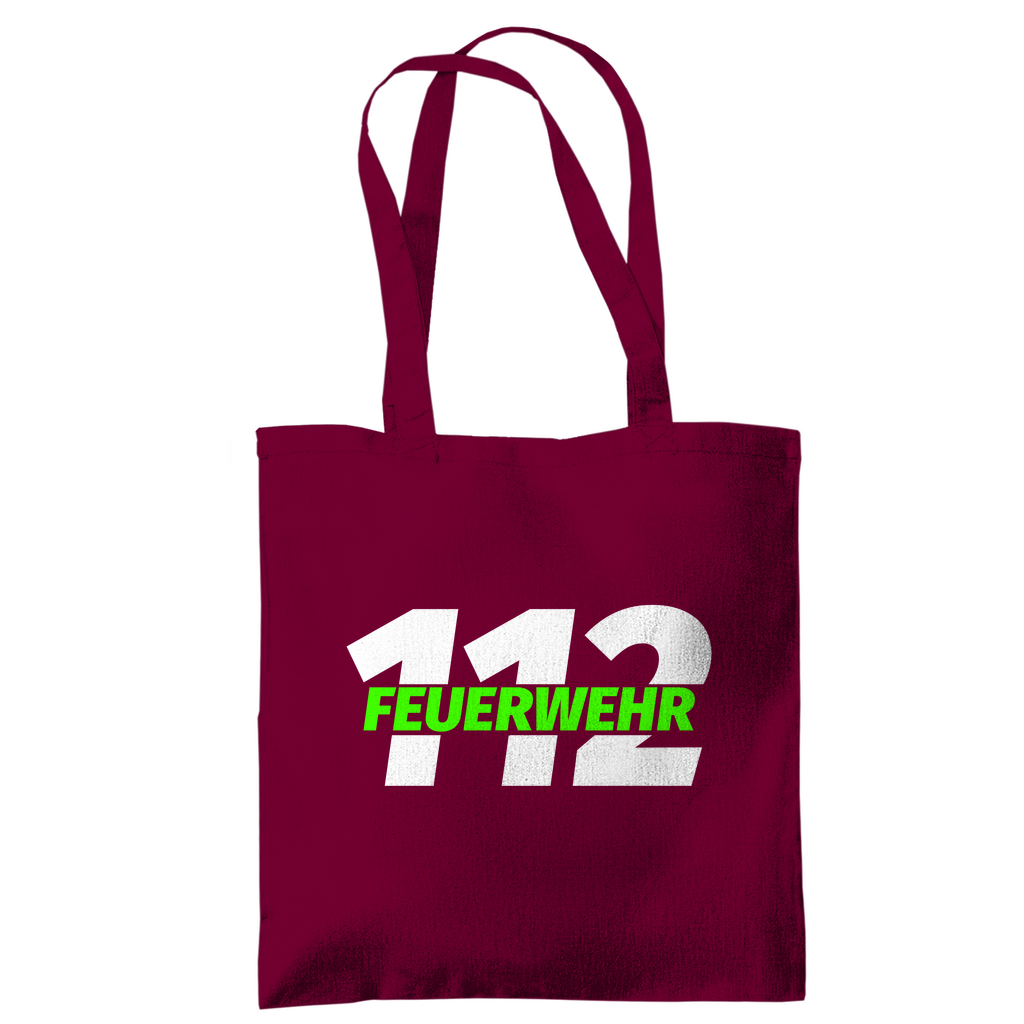 Tragetasche - 112 Feuerwehr Grün