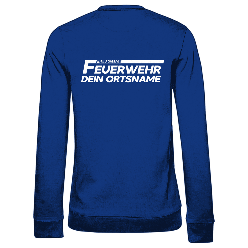 Damen Sweatshirt - Freiwillige Feuerwehr Weiß (Personalisierbar)