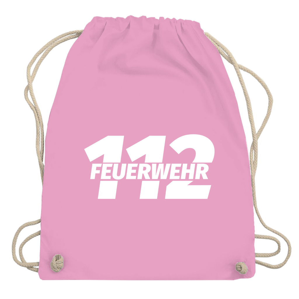 Turnbeutel - 112 Feuerwehr Weiß