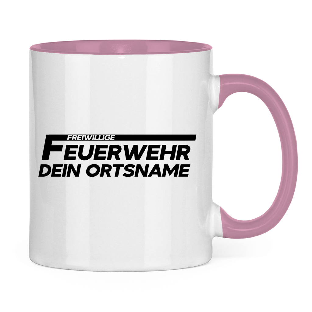 Tasse zweifarbig - Freiwillige Feuerwehr (Personalisierbar)