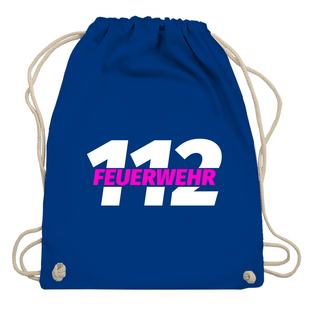 Turnbeutel - 112 Feuerwehr Pink