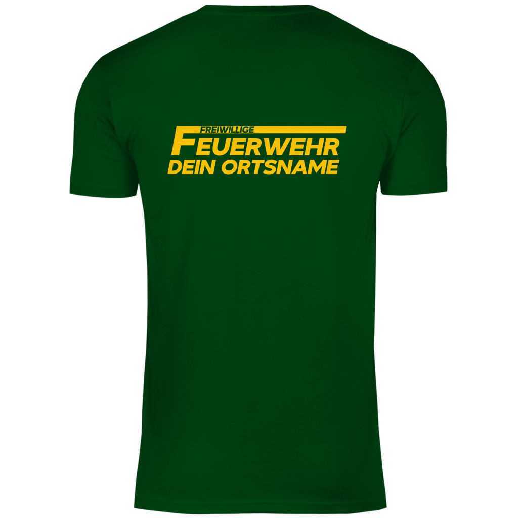 Herren T-Shirt - Freiwillige Feuerwehr Gelb (Personalisierbar)
