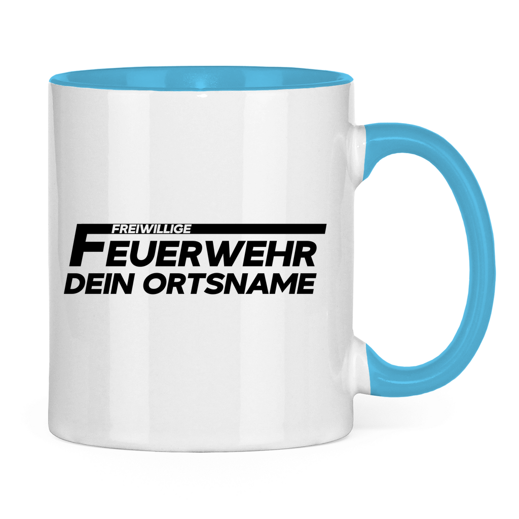 Tasse zweifarbig - Freiwillige Feuerwehr (Personalisierbar)