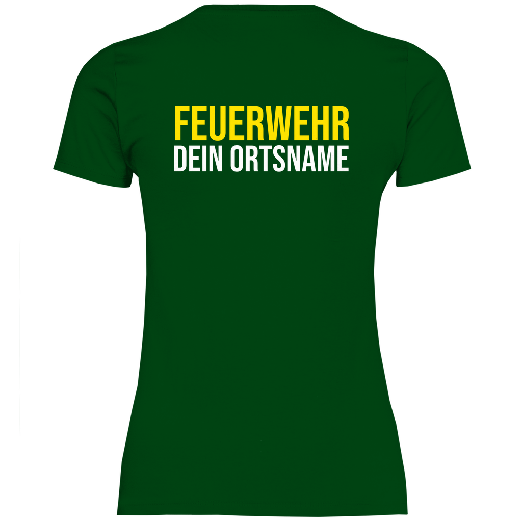 Damen T-Shirt - Feuerwehr Schriftzug (Personalisierbar)