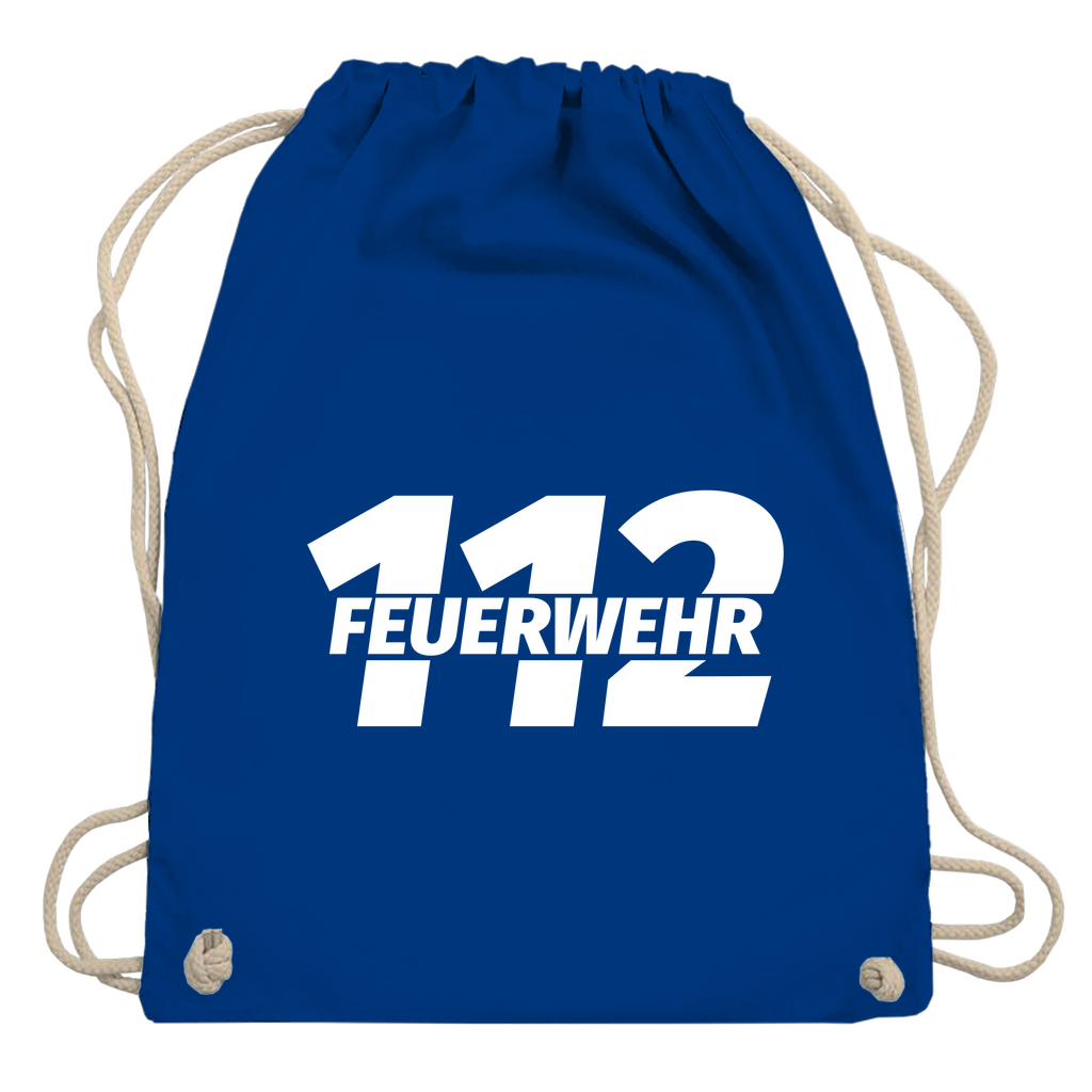 Turnbeutel - 112 Feuerwehr Weiß
