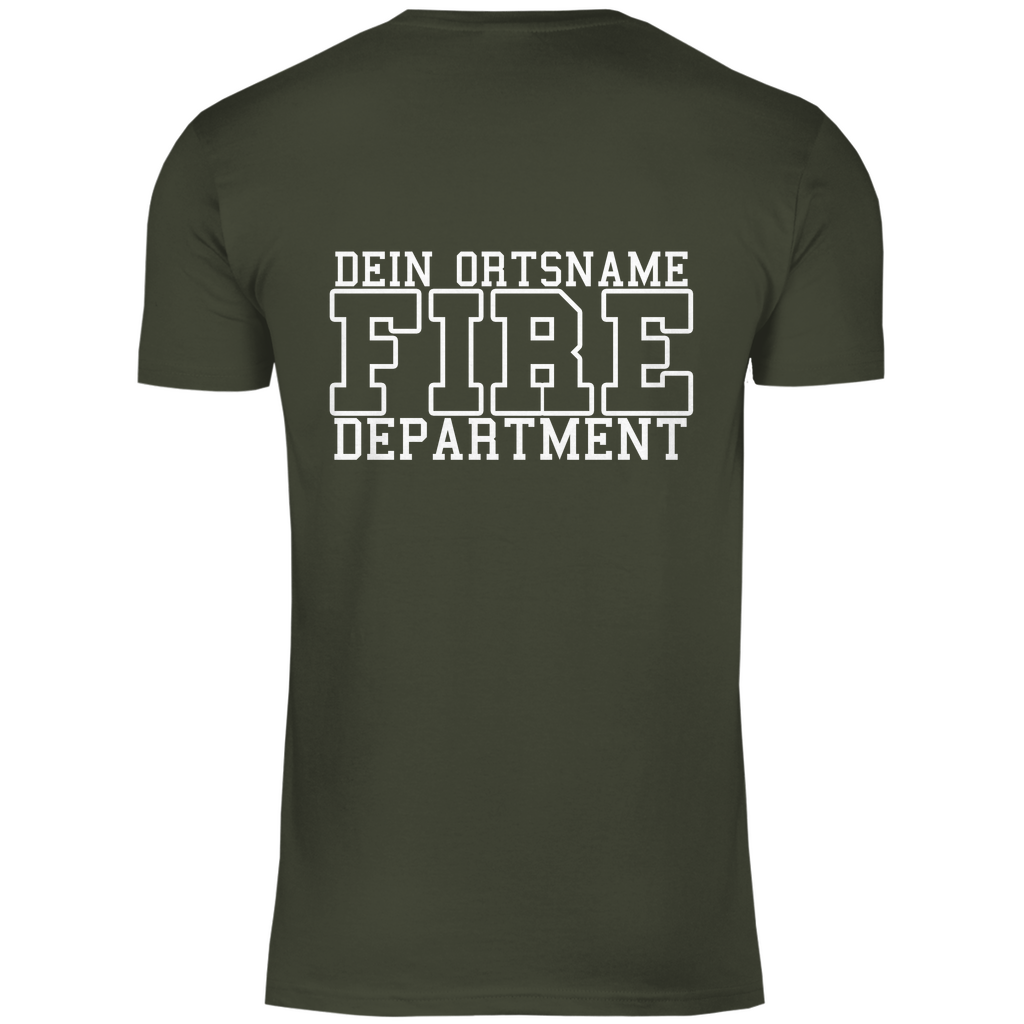 Herren T-Shirt - Fire Department (Personalisierbar)