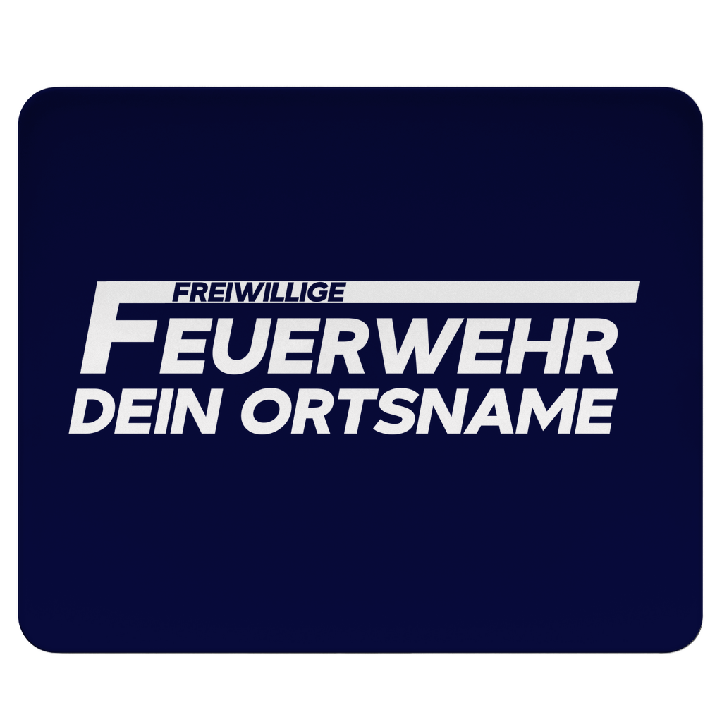 Mousepad - Freiwillige Feuerwehr Weiß/Schwarz (Personalisierbar)
