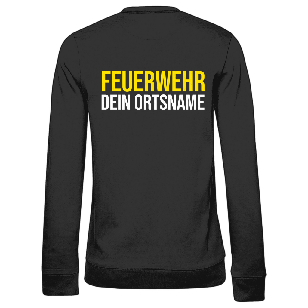 Damen Sweatshirt - Feuerwehr Schriftzug (Personalisierbar)