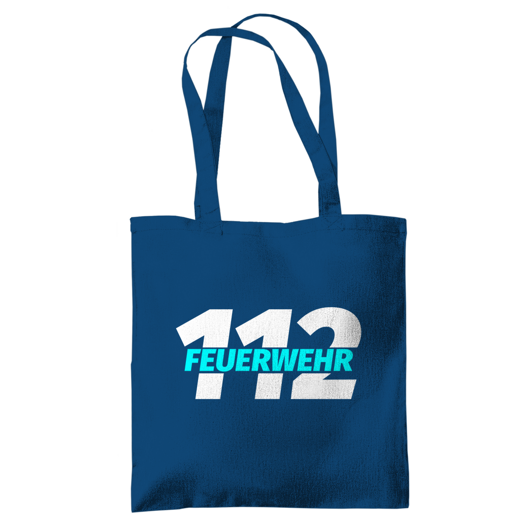 Tragetasche - 112 Feuerwehr Blau