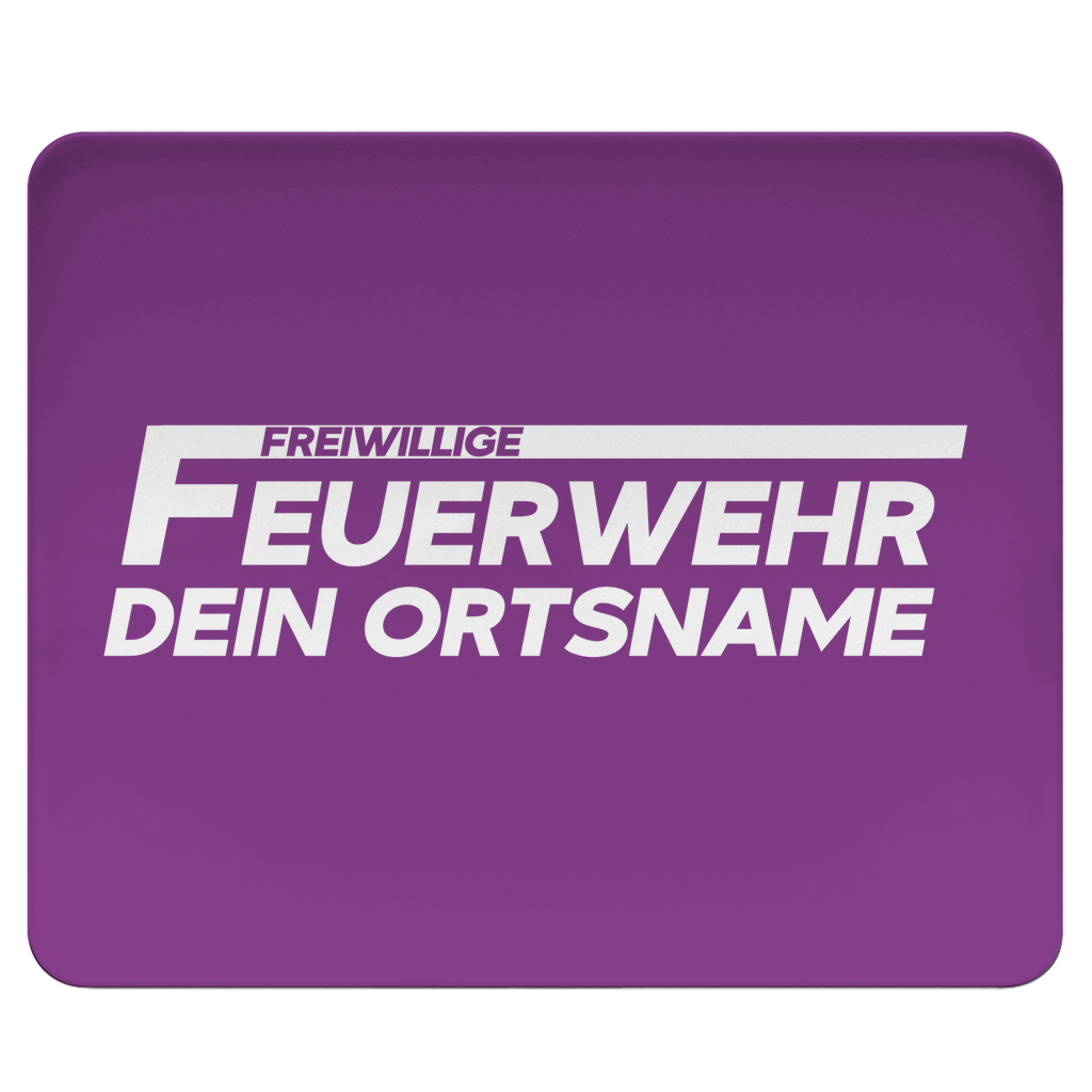 Mousepad - Freiwillige Feuerwehr Weiß/Schwarz (Personalisierbar)