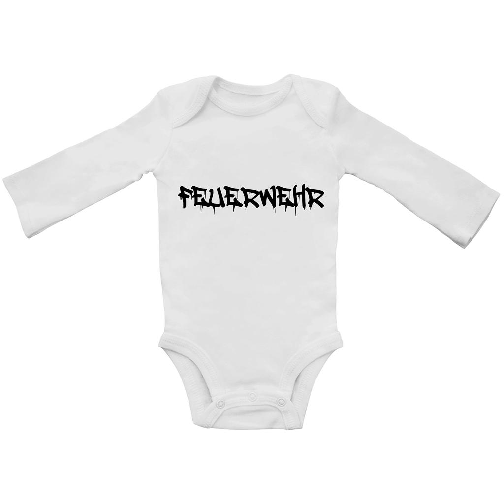 Baby Bio Bodysuite Langarm - Feuerwehr Marker