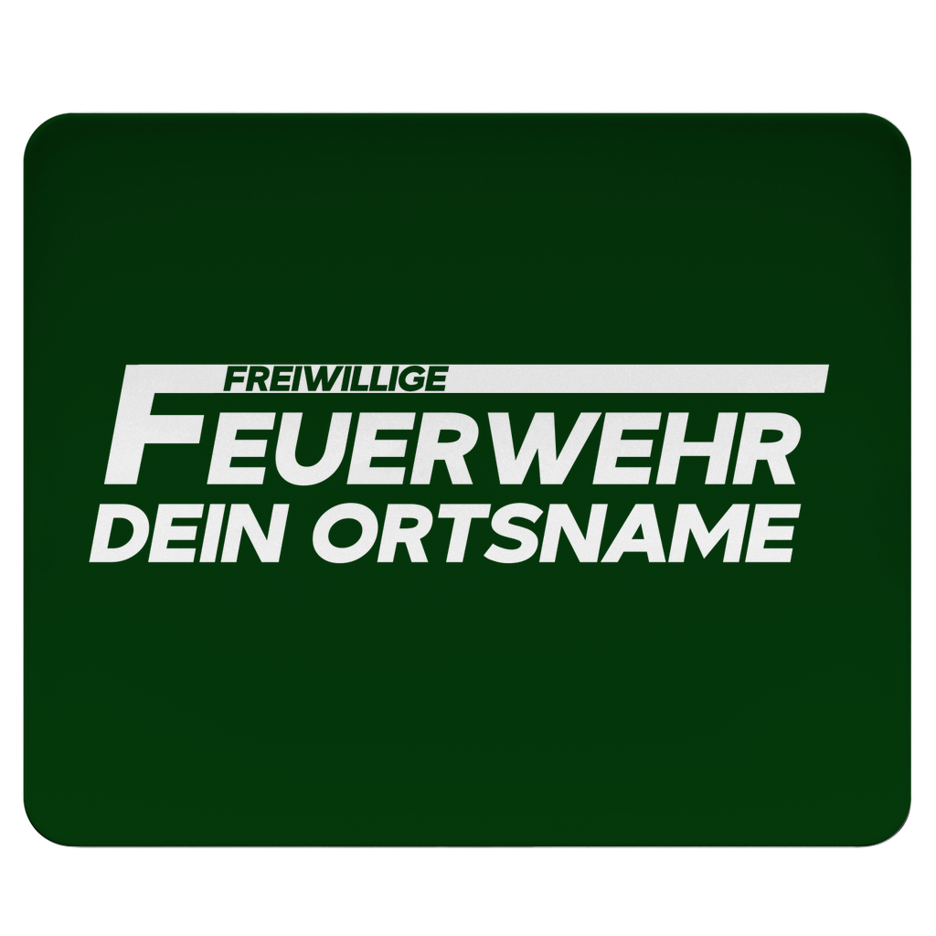 Mousepad - Freiwillige Feuerwehr Weiß/Schwarz (Personalisierbar)