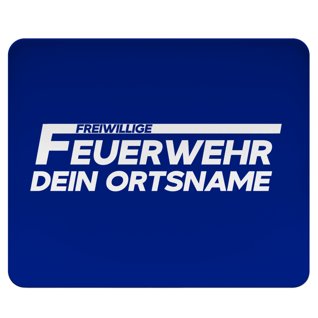 Mousepad - Freiwillige Feuerwehr Weiß/Schwarz (Personalisierbar)