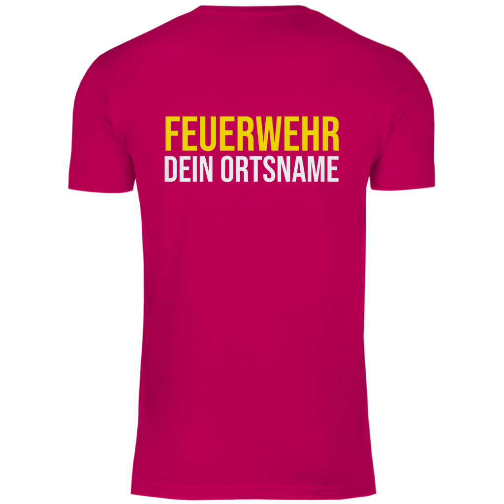 Herren T-Shirt - Feuerwehr Schriftzug (Personalisierbar)