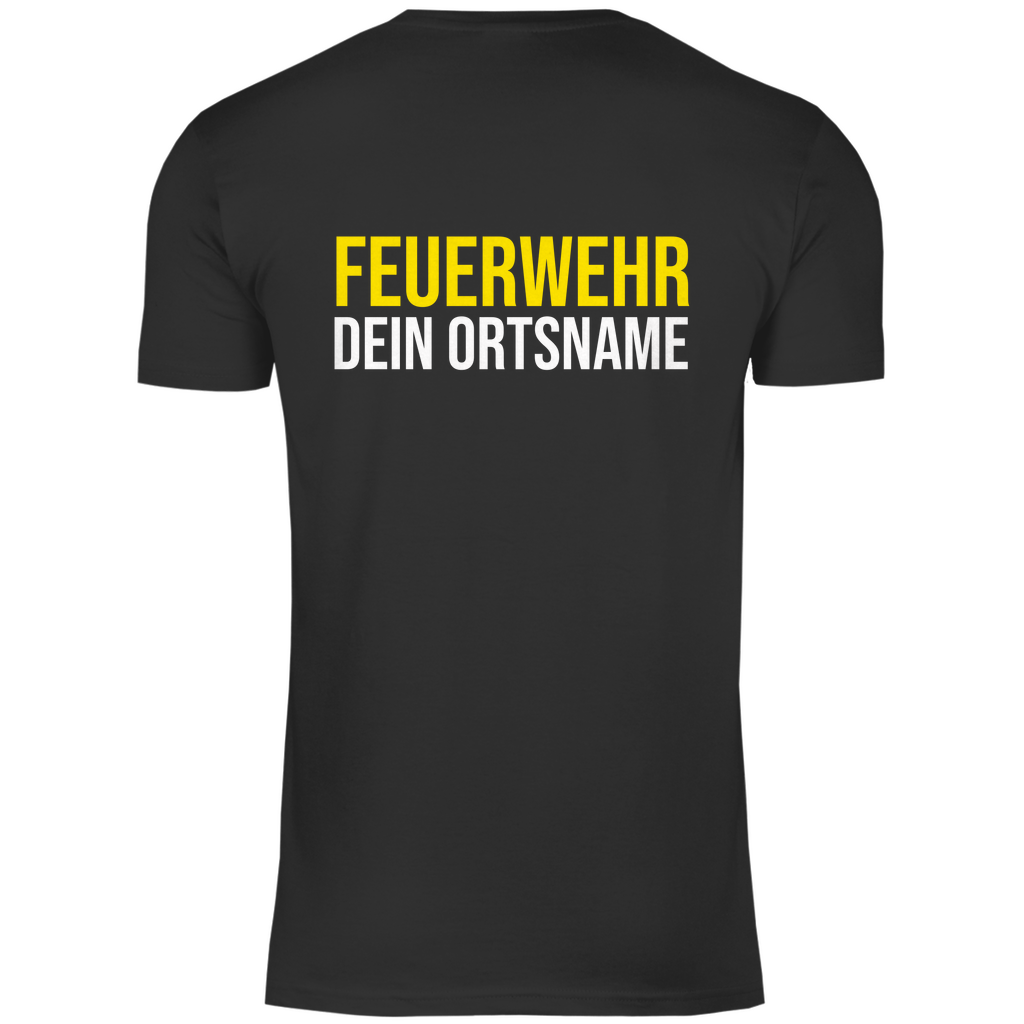 Herren T-Shirt - Feuerwehr Schriftzug (Personalisierbar)