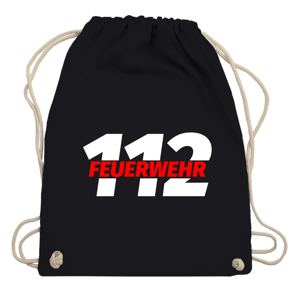 Turnbeutel - 112 Feuerwehr Rot