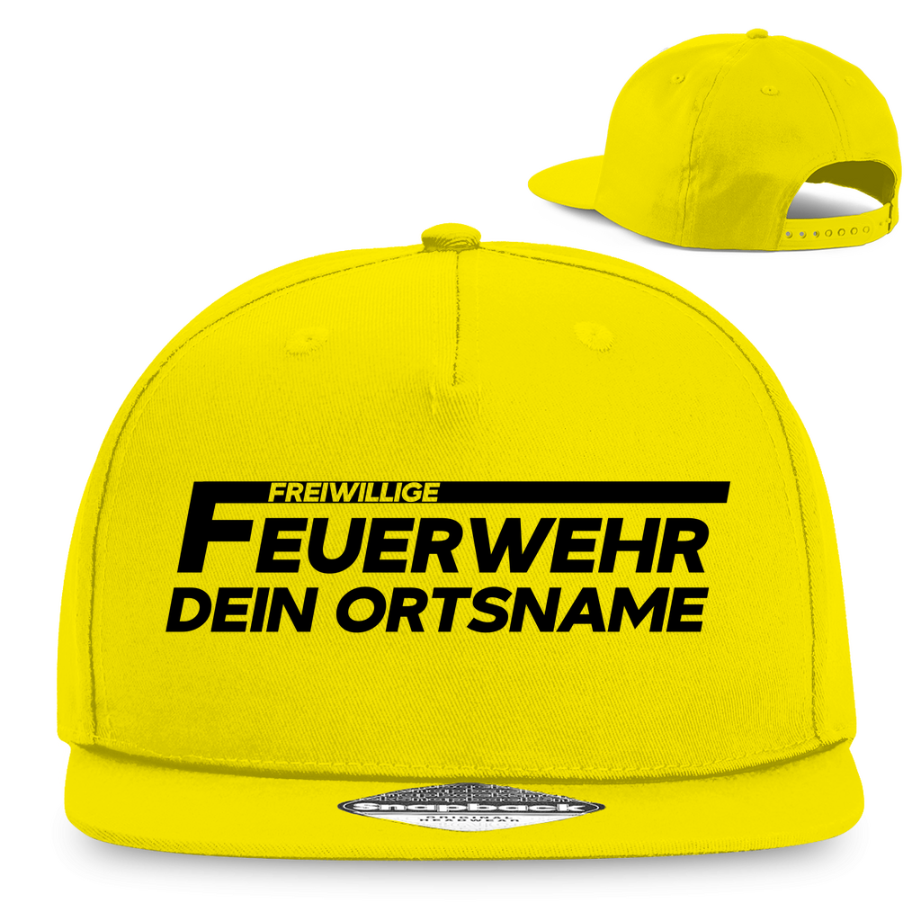Snapback Rapper Cap - Freiwillige Feuerwehr (Personalisierbar)