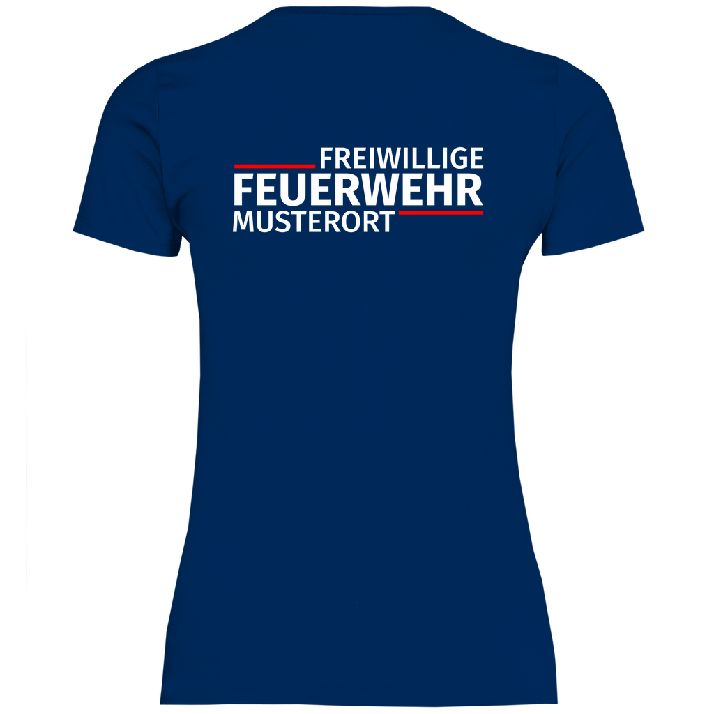 Damen T-Shirt - Modern Freiwillige Feuerwehr (Personalisierbar)