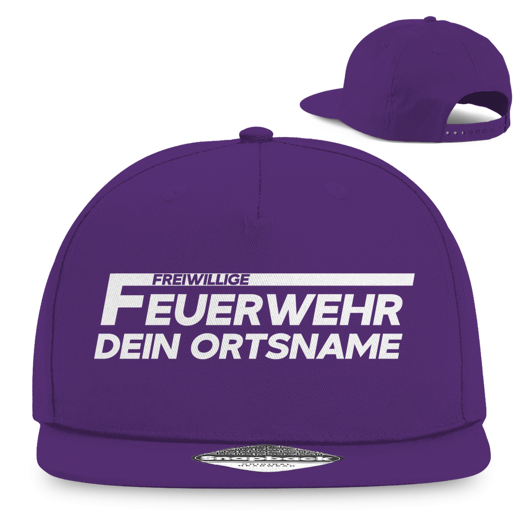 Snapback Rapper Cap - Freiwillige Feuerwehr (Personalisierbar)