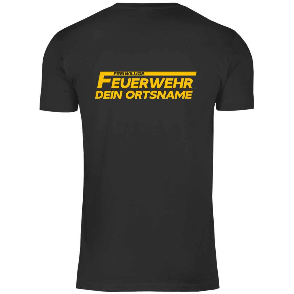 Herren T-Shirt - Freiwillige Feuerwehr Gelb (Personalisierbar)
