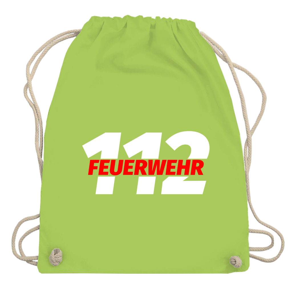 Turnbeutel - 112 Feuerwehr Rot